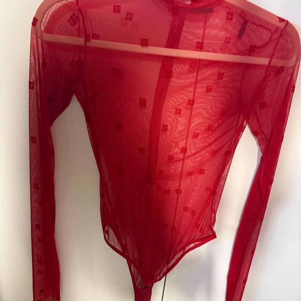 Jacquard Givenchy Red Leotard - Picture 4 of 6